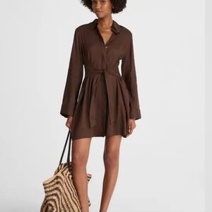 NWT Madewell Tie Front Shirt Dress 10